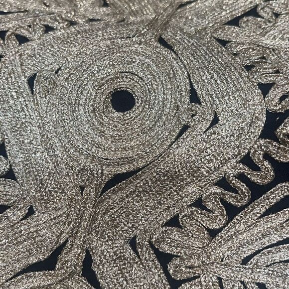 Nwot Lilly Pulitzer navy textured fabric w/gold appliqué on front dress. - Picture 8 of 9